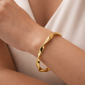 Bracelete Torção Dourado 18K