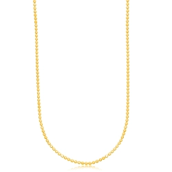 Colar Micro Esferas Achatadas Banhado a Ouro 18k