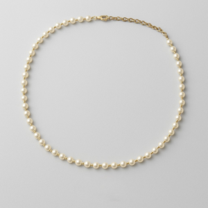 Colar Mini Pérolas Dourado Ouro 18k