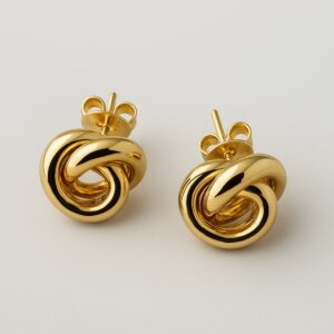 Brinco Ninho Fixo Grosso Dourado