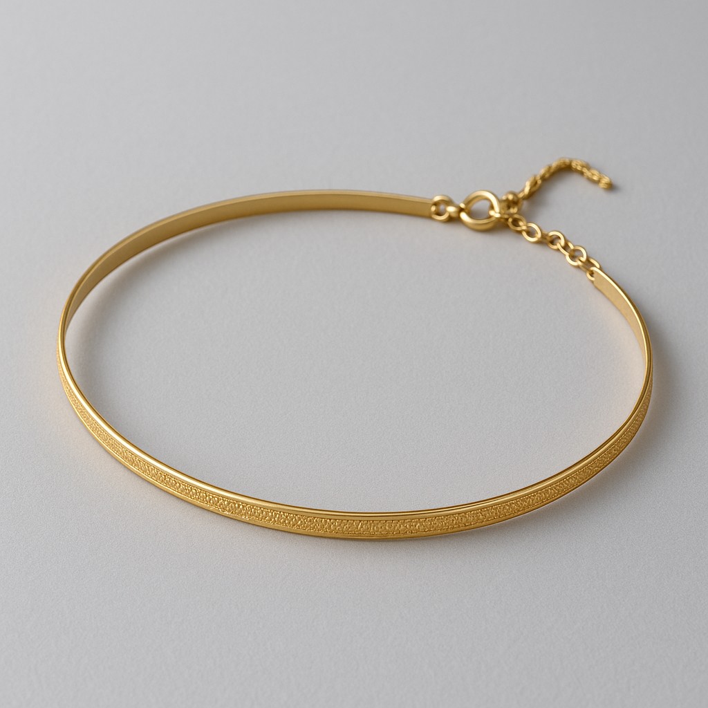 Tornozeleira Fita Fina Dourada