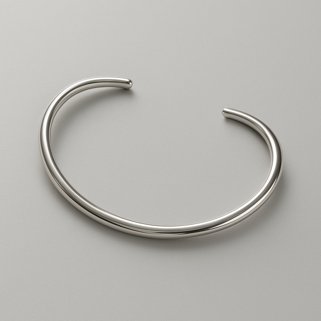 Choker snake em ródio branco, moderna e sofisticada.