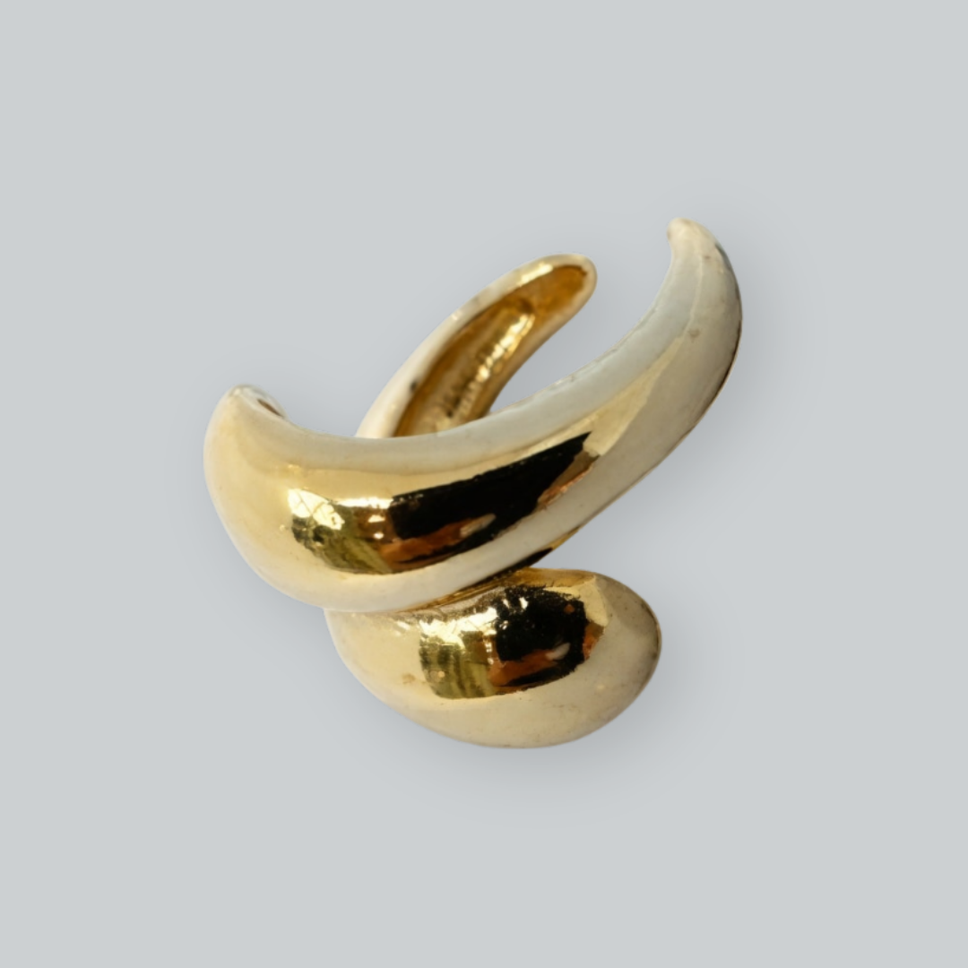 Piercing Fake Gota Dupla Dourado - Imagem 2