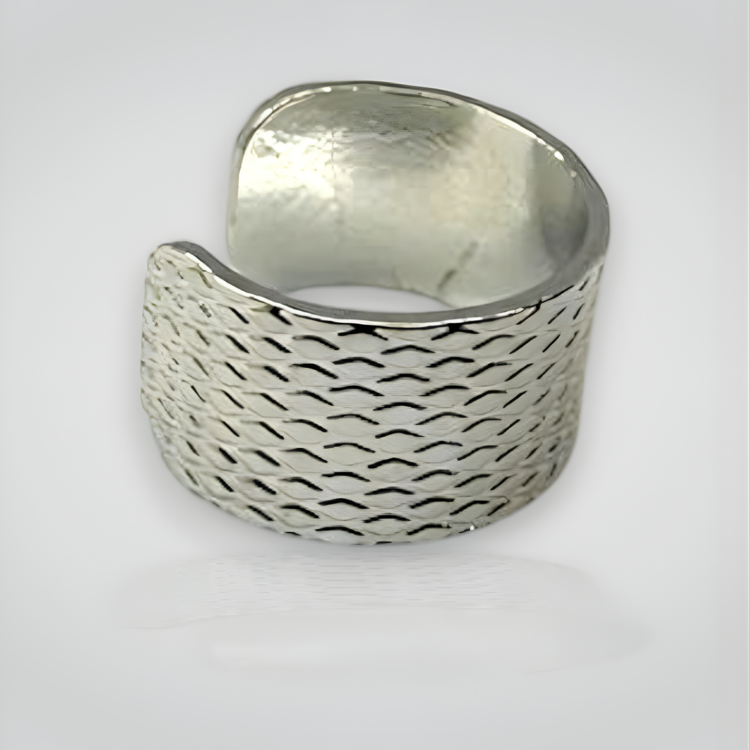 Piercing Fake Texturizado em Ródio Branco