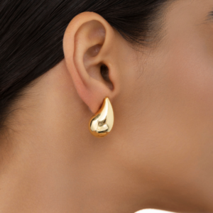Brinco Gota Pequena Banhado a Ouro 18k
