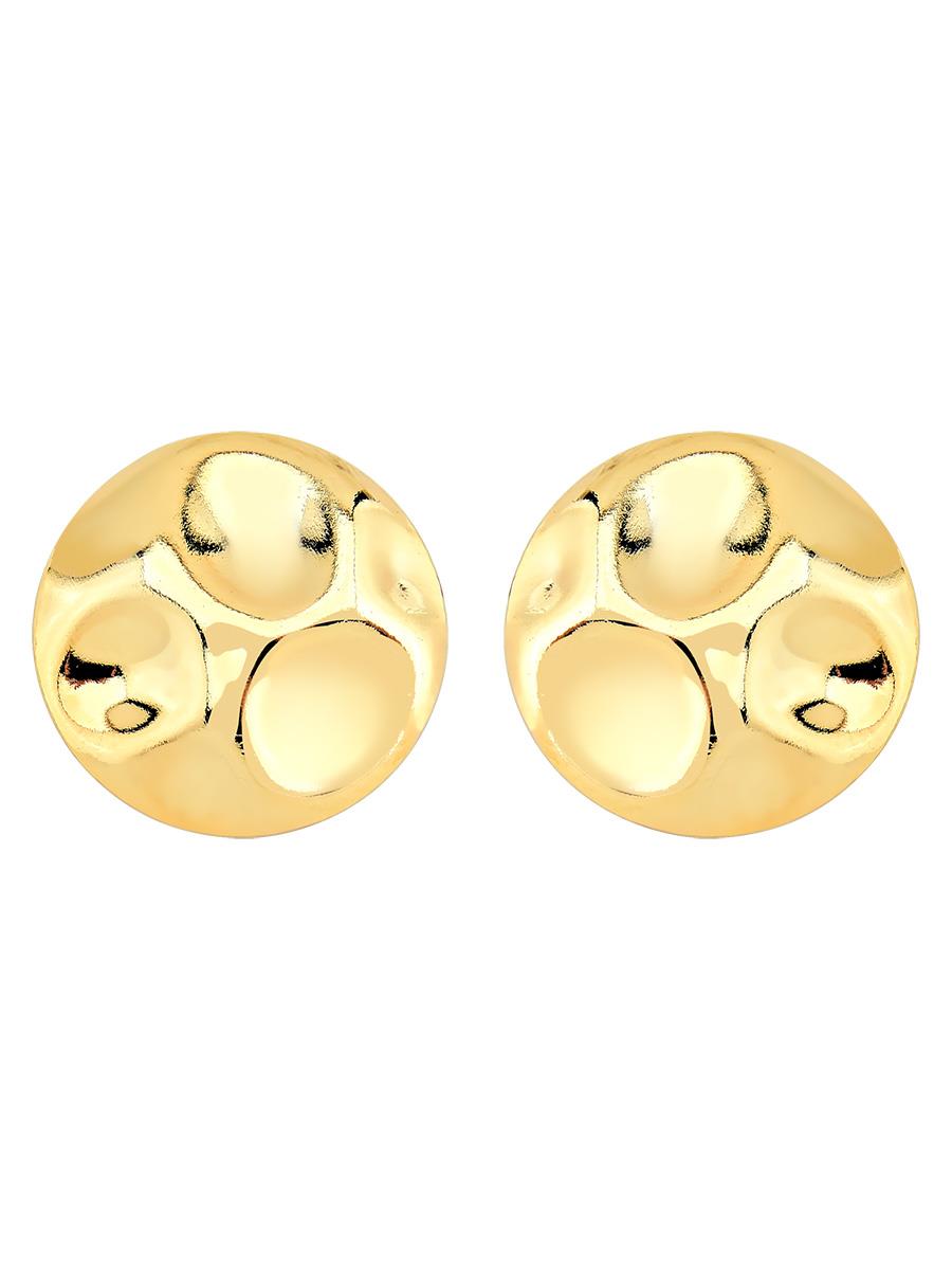 Brinco Martelado Orgânico Banhado a Ouro 18K