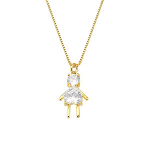 Colar Menina Zircônia Banhado a Ouro 18k