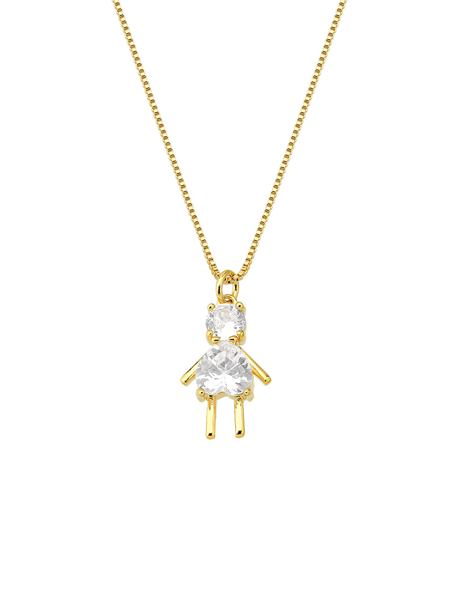 Colar Menina Zircônia Banhado a Ouro 18k