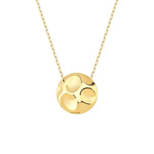 Colar Martelado Orgânico Banhado a Ouro 18K