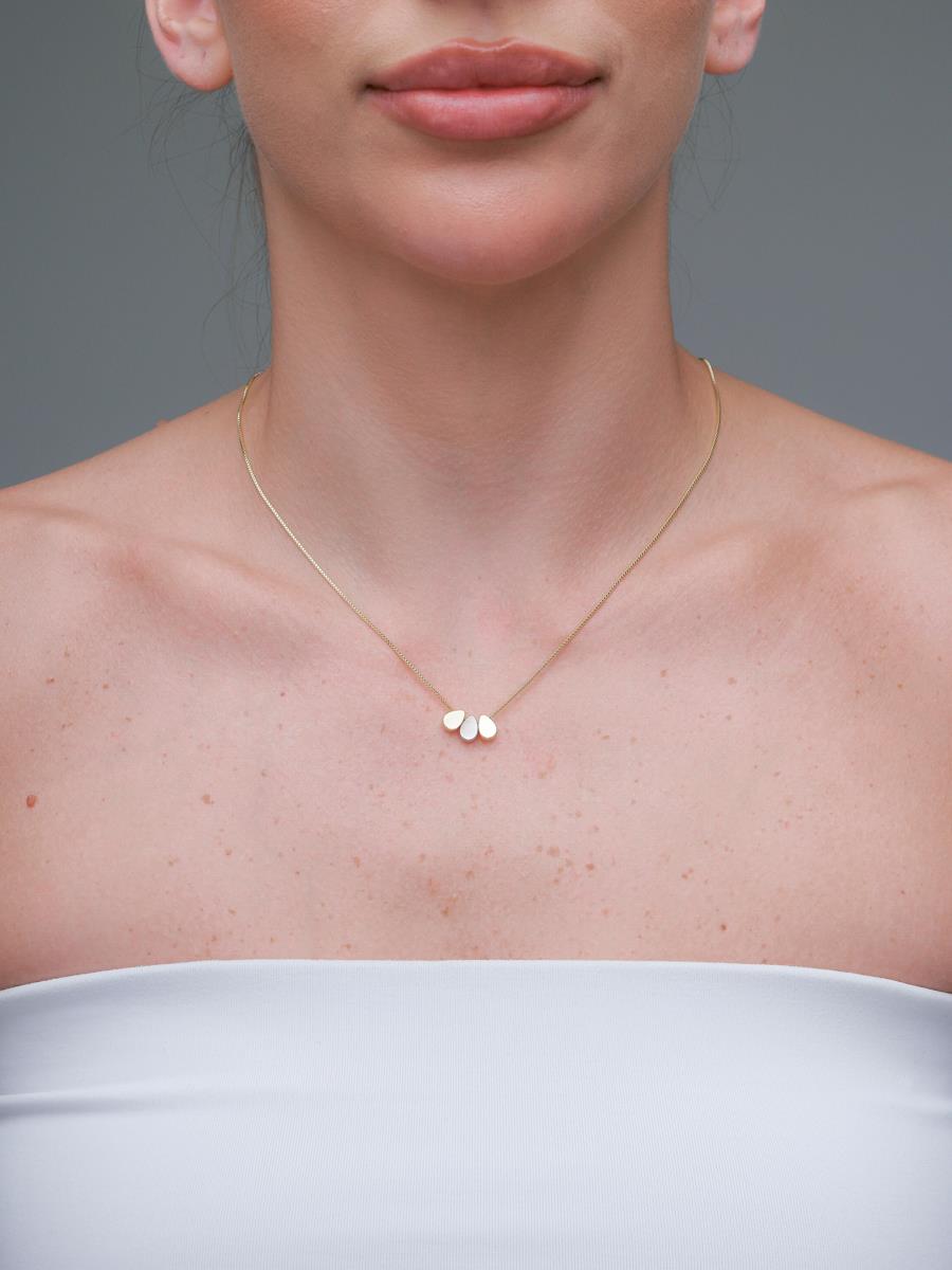 Colar Trio de Mini Gotas Banhado a Ouro 18 K