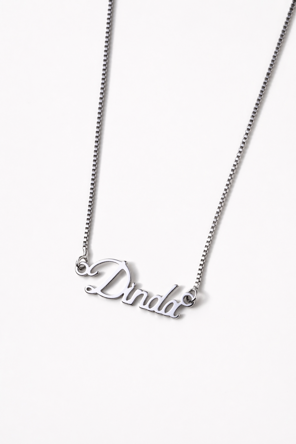 Colar Dinda em Ródio Branco