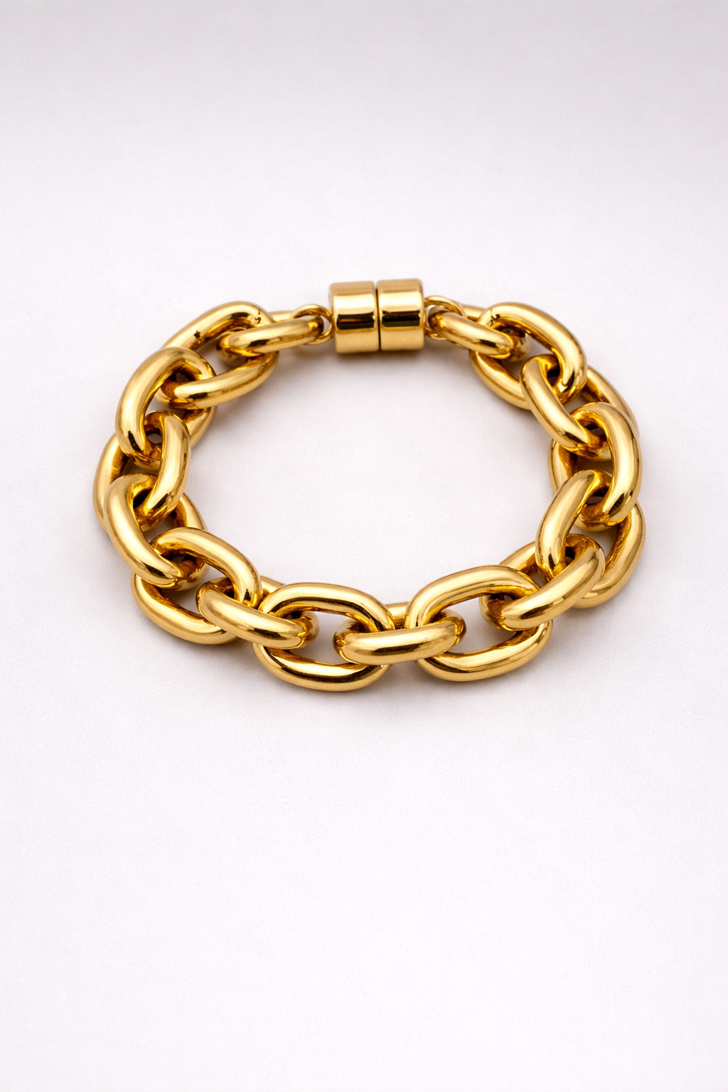 Pulseira Elos Pequenos Ovais Dourado 18K