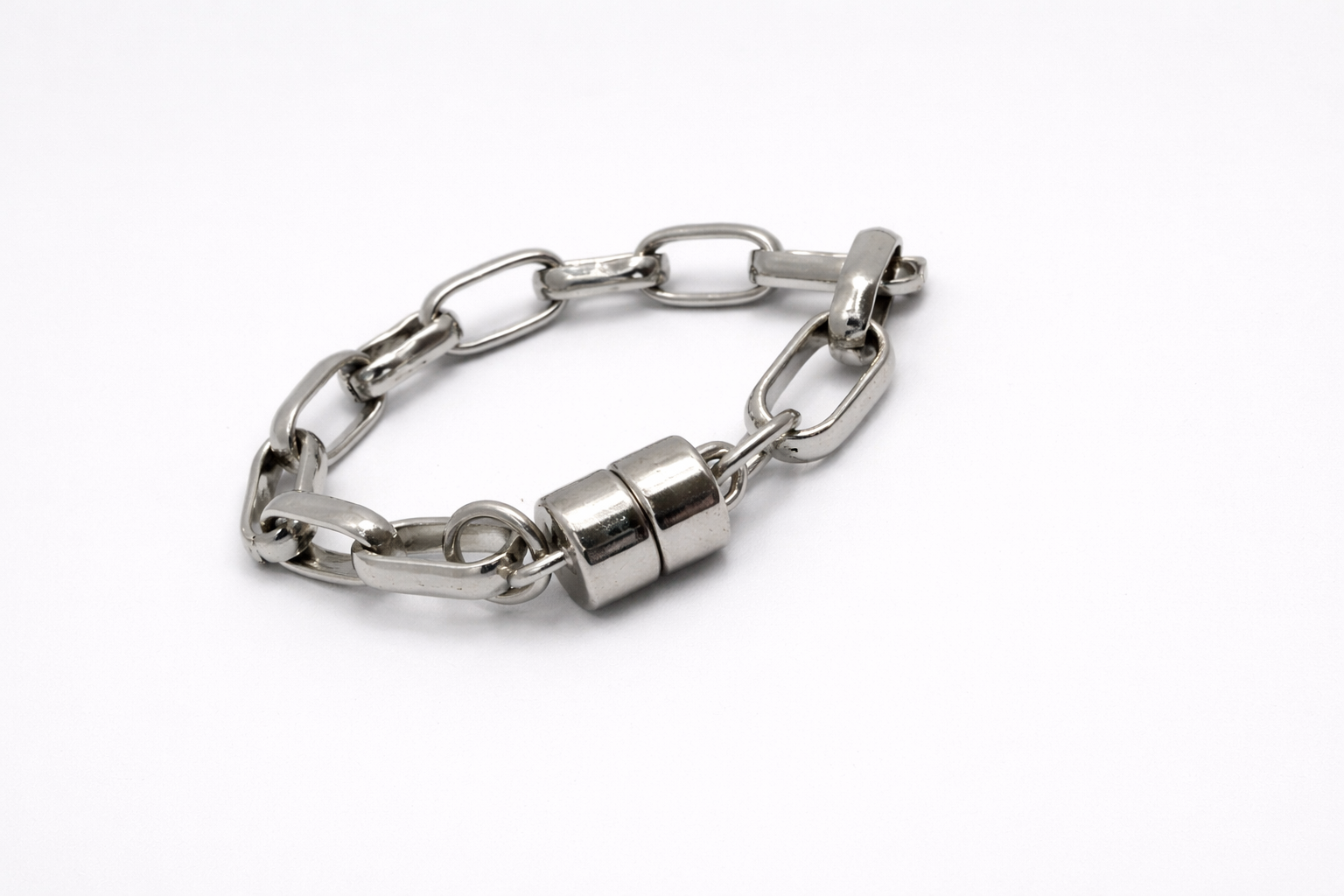 Pulseira Elos Alongados Ródio Branco - Imagem 2