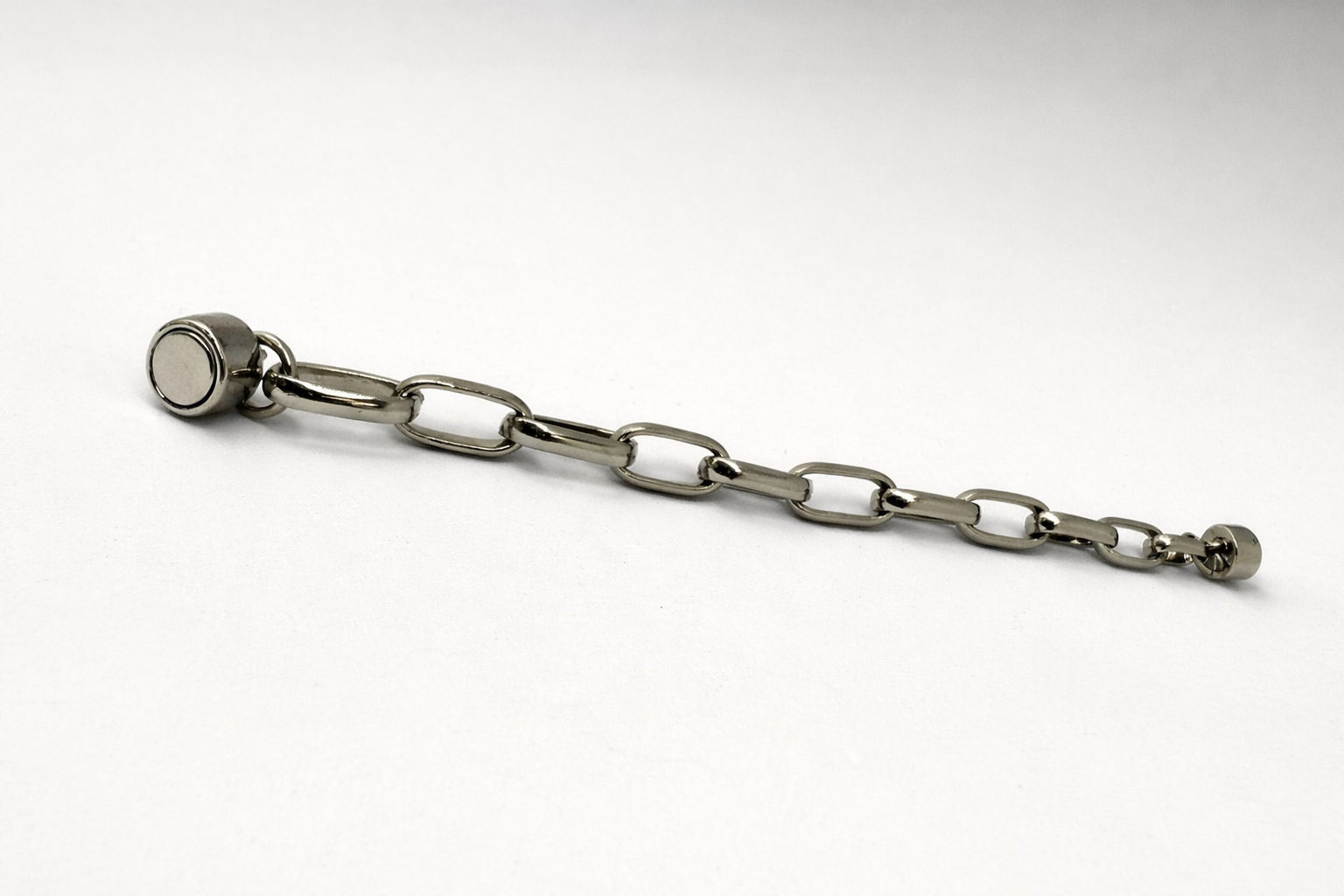 Pulseira Elos Alongados Ródio Branco - Imagem 3