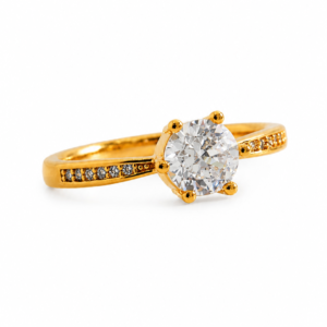 Solitário micro zircônias Banhado a Ouro 18k