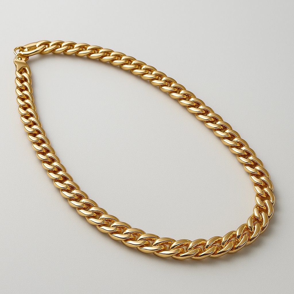 Colar Espiga Dourado 5mm - Imagem 2