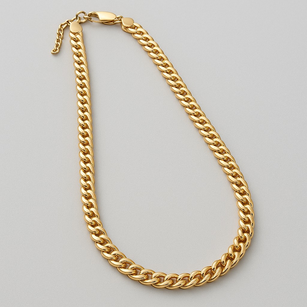 Colar Espiga Dourado 5mm - Imagem 3