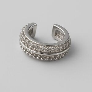 Piercing Fake Zircônia com Filete Ródio Branco