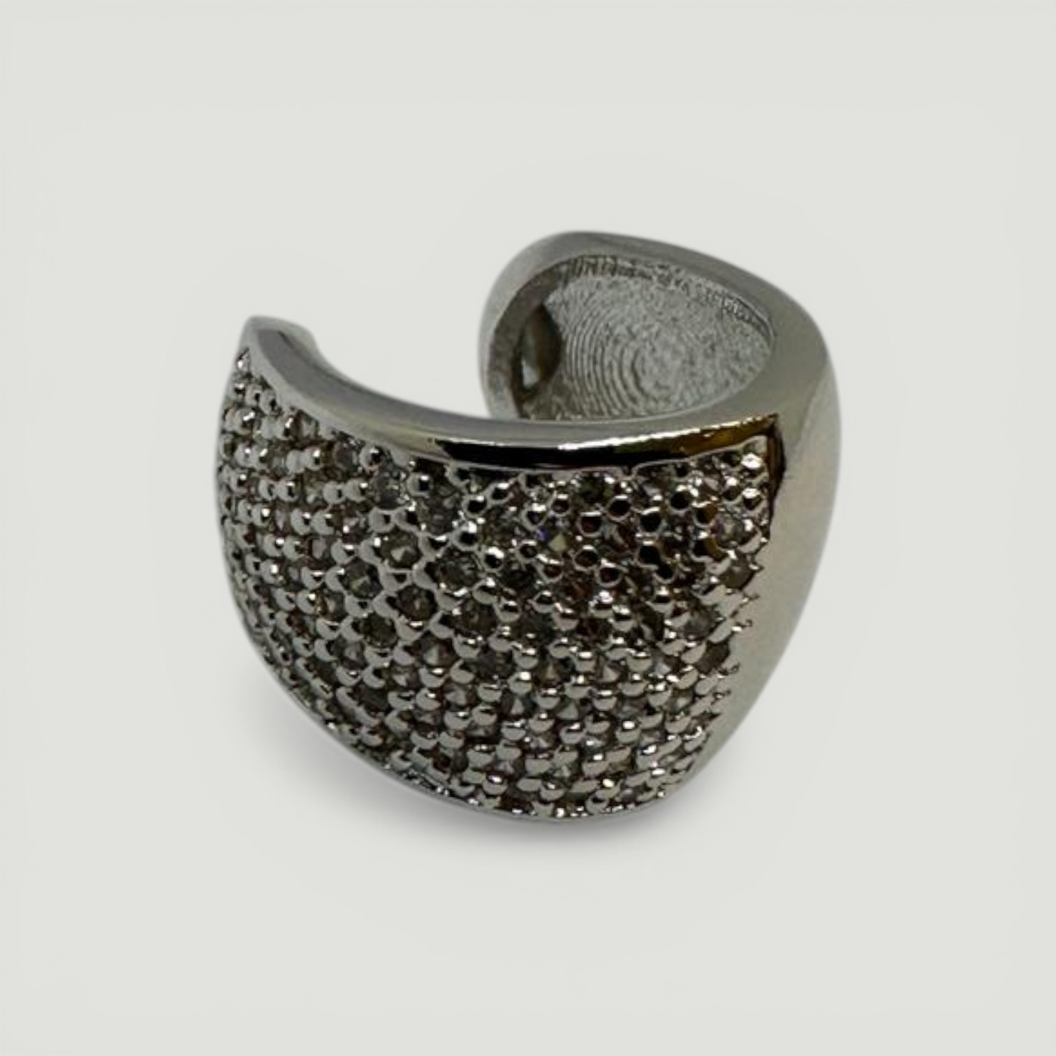 Piercing Fake Duplo Uso Zircônia Ródio Branco