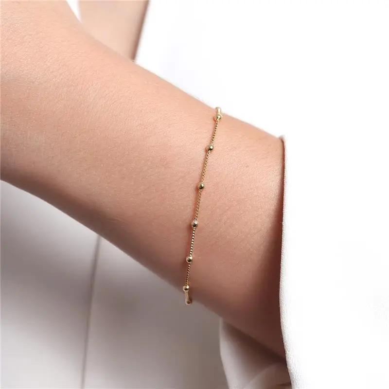 Pulseira Esferas Pequenas Douradas