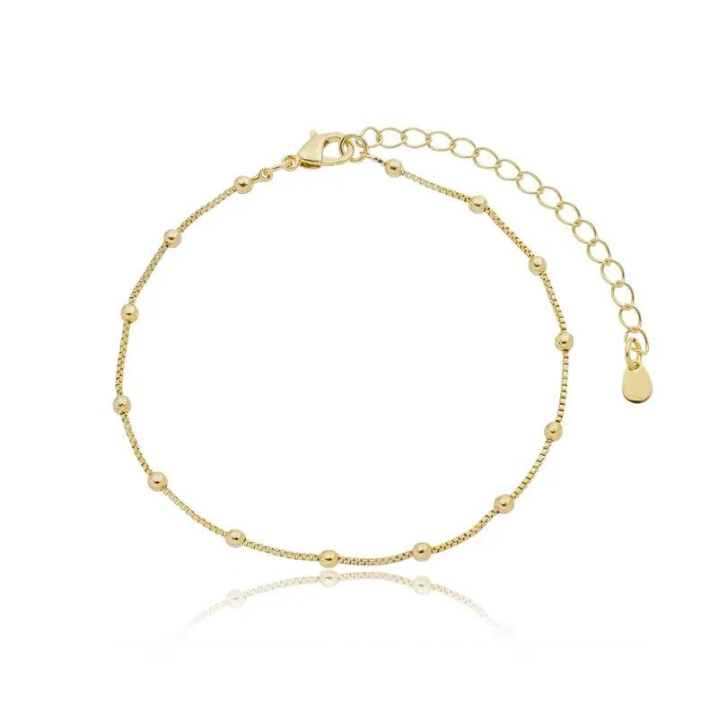 Pulseira Esferas Pequenas Douradas - Imagem 2