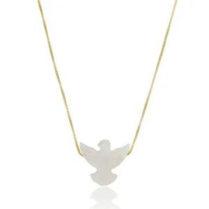 Gargantilha Espírito Santo em Madrepérola Dourado