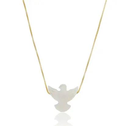 Gargantilha Espírito Santo em Madrepérola Dourado