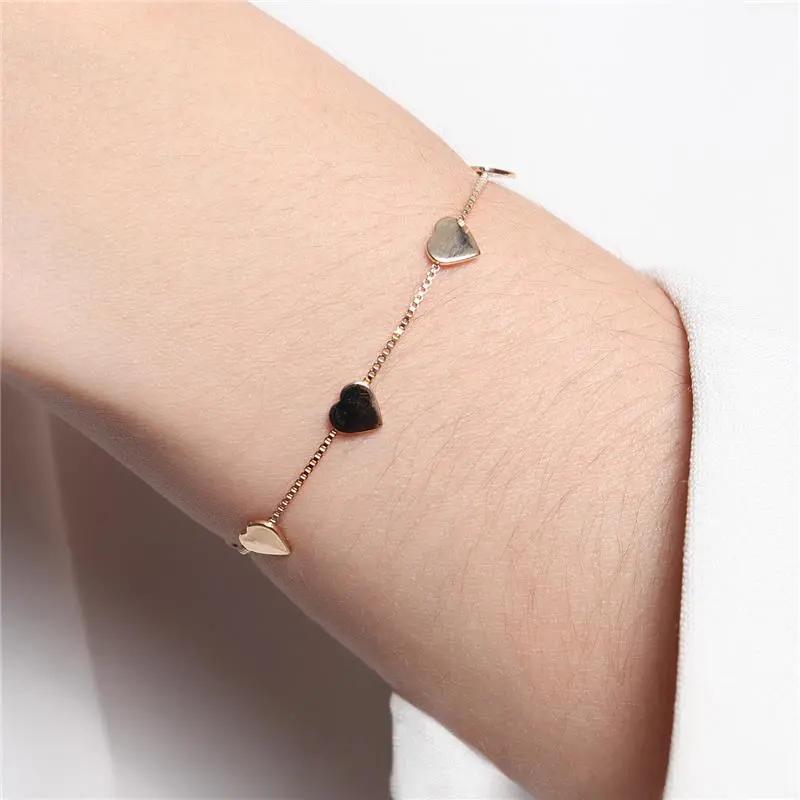 Pulseira Veneziana com Corações Dourados