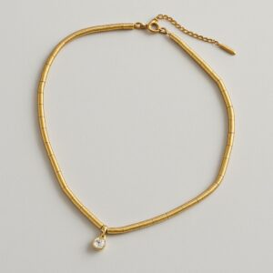 Choker com Canutilhos Foscos e Ponto de Luz