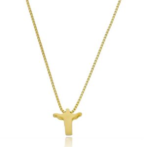 Gargantilha Mini Cristo Banhada a Ouro 18k