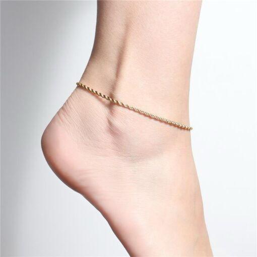 Tornozeleira Cordão Baiano 1,5mm Dourado