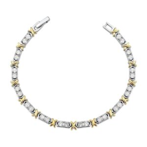 Pulseira Inspiração Tiff Fecho Joia Ródio Branco