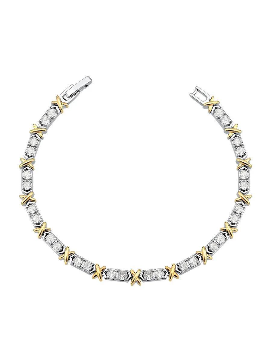 Pulseira Inspiração Tiff Fecho Joia Ródio Branco