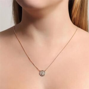 Escapulário São Bento Pequeno Dourado Ouro 18k