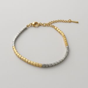 Pulseira de Canutilhos Quadrados em Banhos Mistos