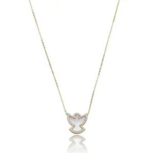 Colar Espírito Santo em Madrepérola com Zircônias Dourado