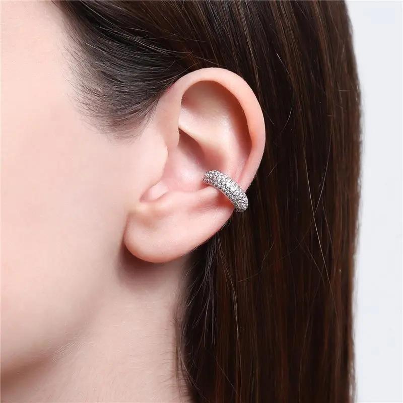 Piercing Fake Cravejado com Ponteiras Lisas em Ródio Branco ou Dourado