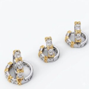 Trio de Argolas Inspiração Alta Joalheria