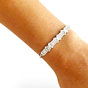 Pulseira Inspiração Tiff Ajustável Ródio Branco