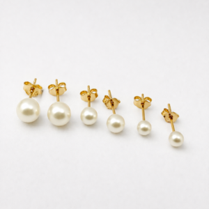 Trio de Pérolas Banhado a Ouro 18k