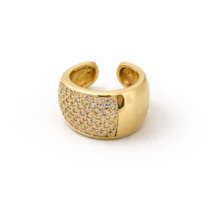 Piercing Fake Duplo Uso Zircônia Dourado 18K