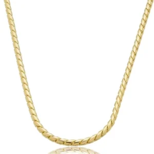 Choker Malha Japonesa 1,5mm Dourado Ouro 18k