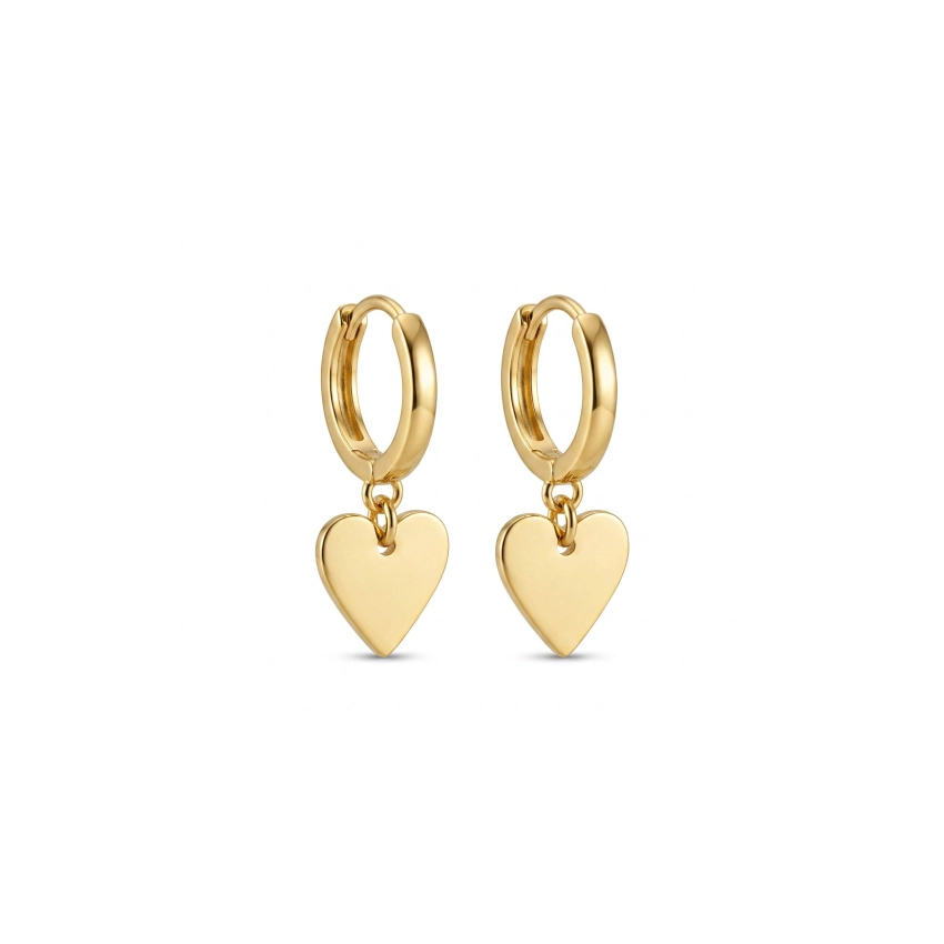Argola Infantil Coração Banhada a Ouro 18k