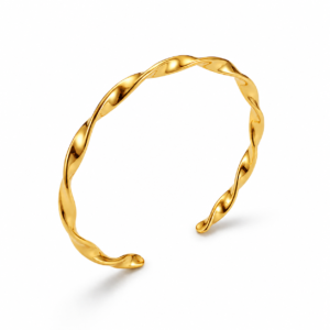 Bracelete Torcido Banhado a Ouro 18k
