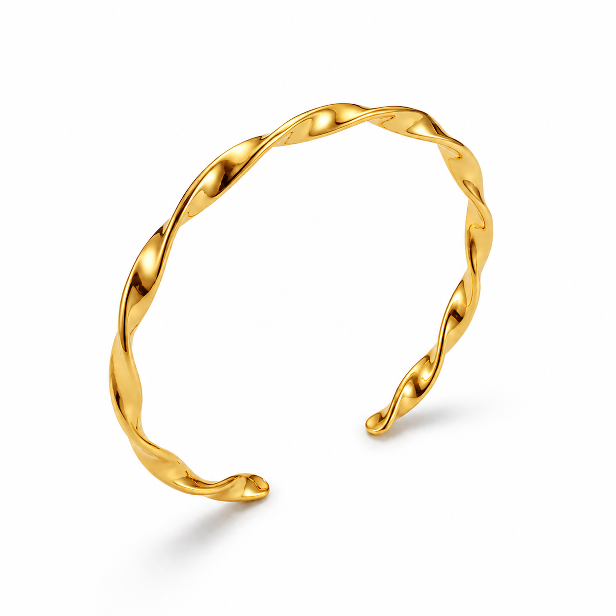 Bracelete Torcido Banhado a Ouro 18k