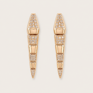 Brinco Inspiração Serpente Articulada Banhado a Ouro 18k