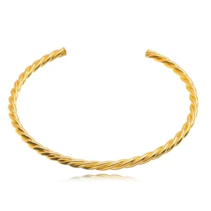 Aro Torcido Banhado a Ouro 18k