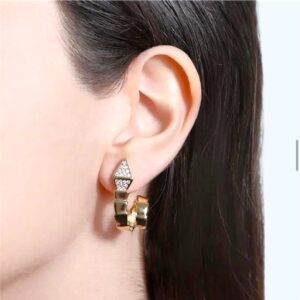 Brinco Inspiração Serpente Banhado a Ouro 18k