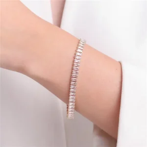 Pulseira Baguetes Banhada a Ouro 18k