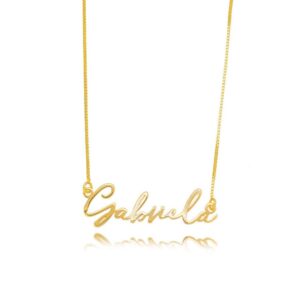 Colar Nome Personalizado Banhado a Ouro 18k (Sob Encomenda)